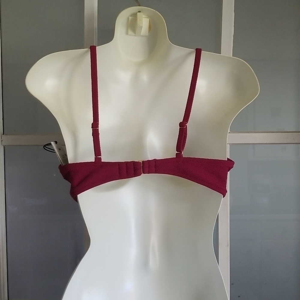 𝅺Shade & Shore Bikini Top Swim Raspberry Currant - Picture 6 of 10